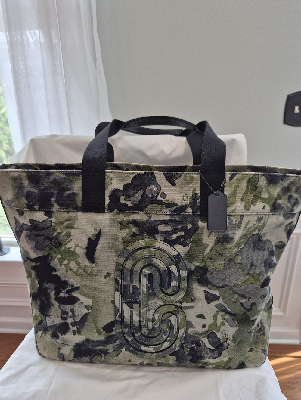 Coach Canvas Camo Watercolor Tote Bag